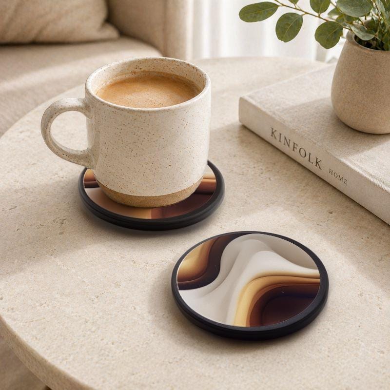 Abstract Coffee Slate Coaster - product image 3