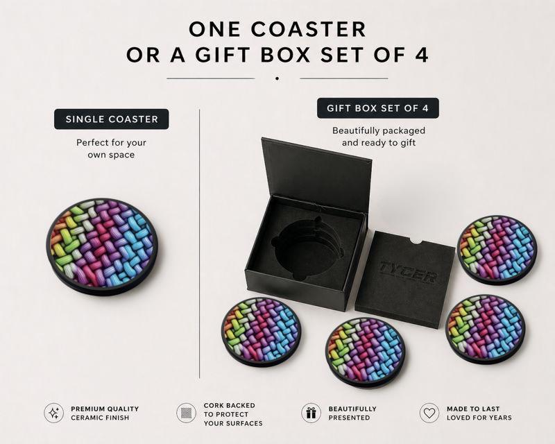 Colourful Woven Slate Coaster - product image 7